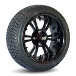 14″ Vampire Golf Cart Wheels and 205/30-14 DOT Street & Turf Tires – Set of 4 (Choose your color!) - Image 5