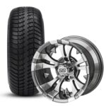 14″ Vampire Golf Cart Wheels and 205/30-14 DOT Street & Turf Tires – Set of 4 (Choose your color!) - Image 6