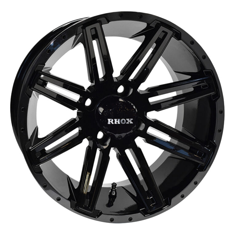 14″ RX275 Gloss Black Golf Cart Wheel – RHOX® - Golf Carts Canada