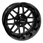 14″ RX281 Gloss Black Golf Cart Wheel – RHOX® - Golf Carts Canada