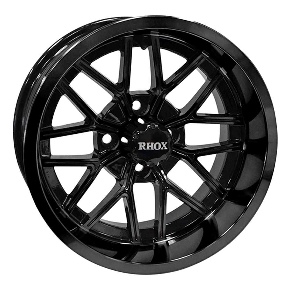 14″ RX281 Gloss Black Golf Cart Wheel – RHOX® - Golf Carts Canada