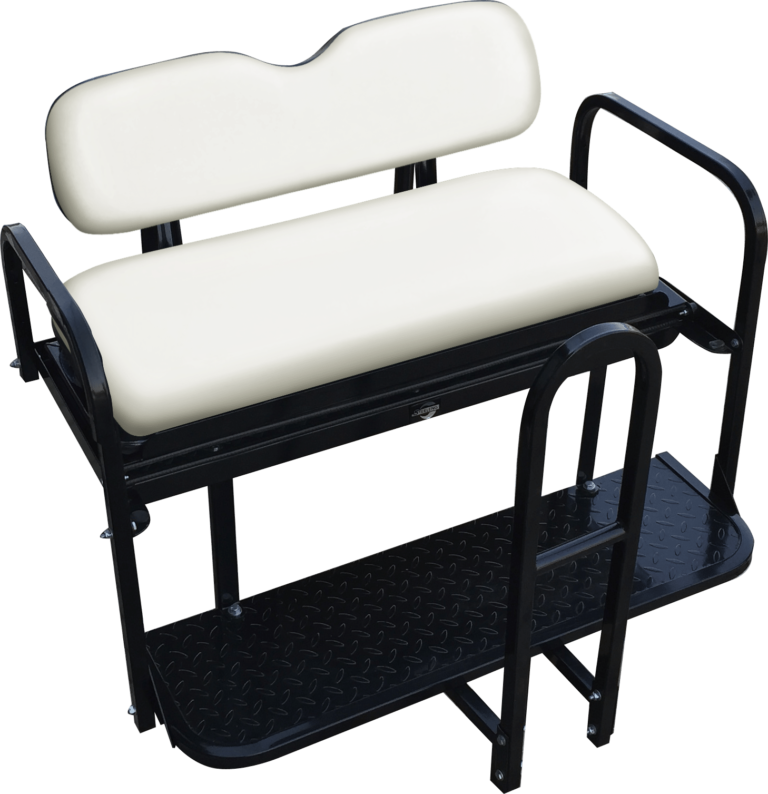 SGC NOMAD Golf Cart Rear Flip Seat Kit | Yamaha G29/Drive Pure White - Golf Carts Canada